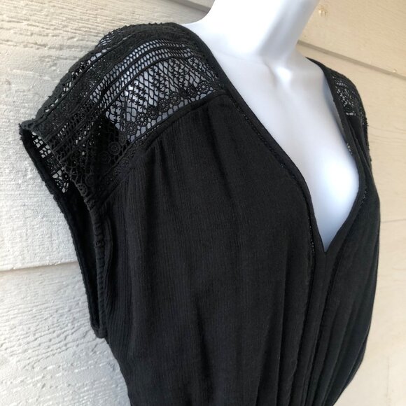 Abercrombie & Fitch Women’s Sz MP Jumper Shorts Black Crochet Detail Pockets - Picture 16 of 16